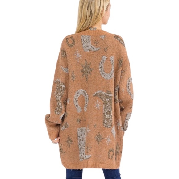 031:  ENTRO NWT SWEATER CARDIGAN (C) - Picture 2 of 3